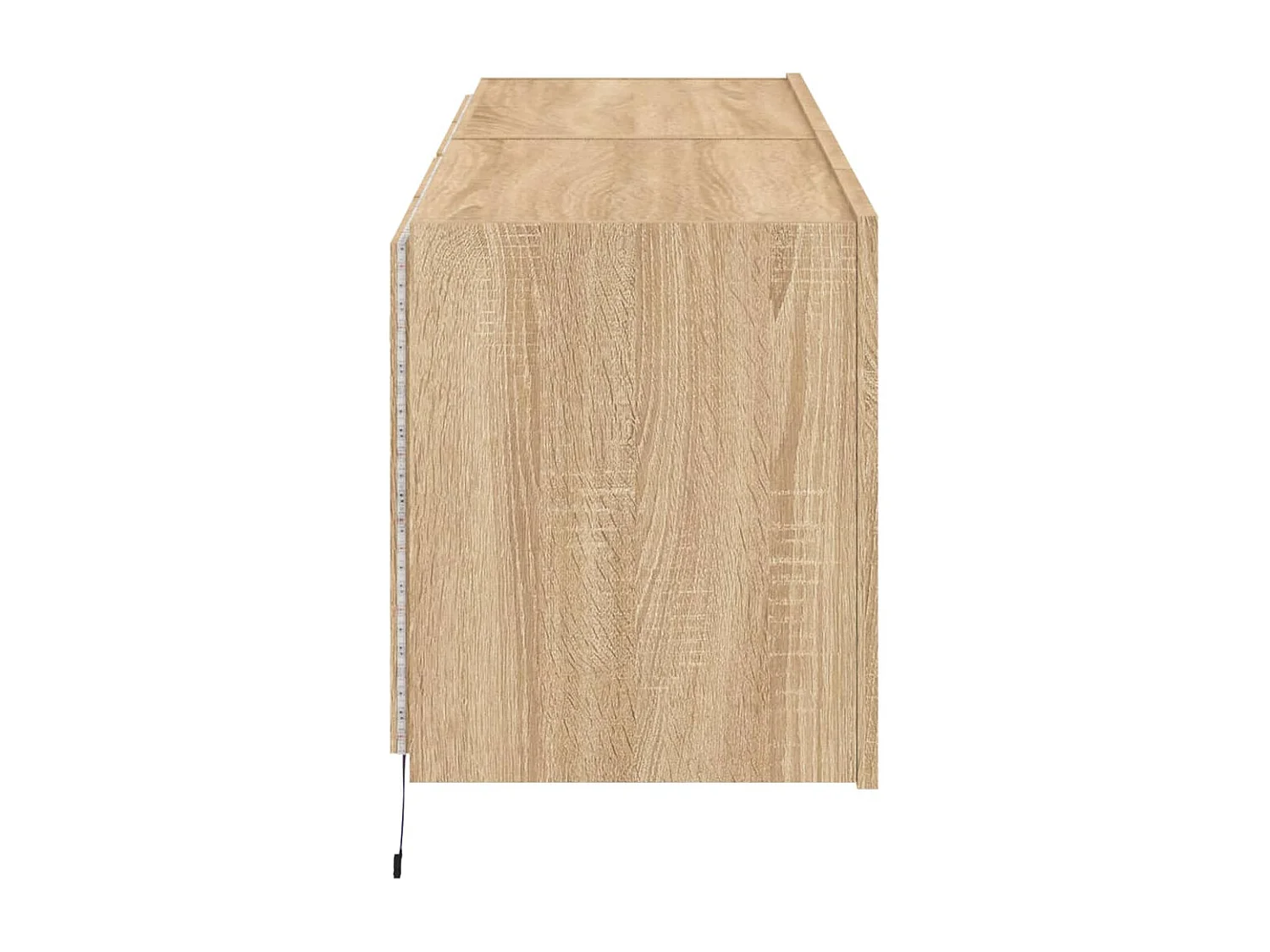 Tv-wandmeubels met LED 2 st 60x35x41 cm sonoma eikenkleurig