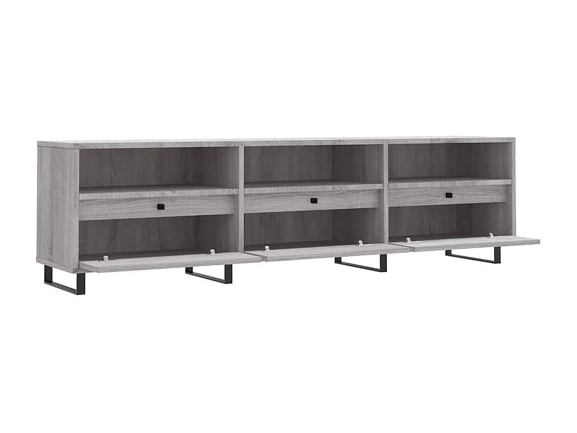Tv-meubel 150x30x44,5 cm bewerkt hout grijs sonoma eikenkleurig