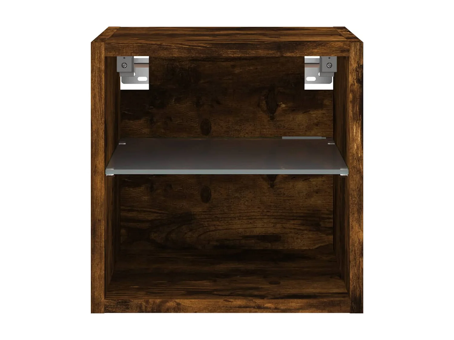 Muebles TV de pared luces LED 2 uds roble ahumado 30x28,5x30 cm