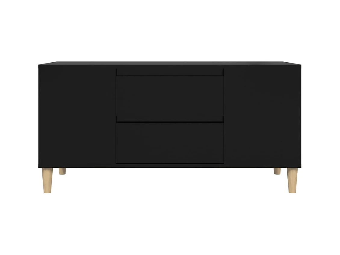 Tv-meubel 102x44,5x50 cm bewerkt hout zwart