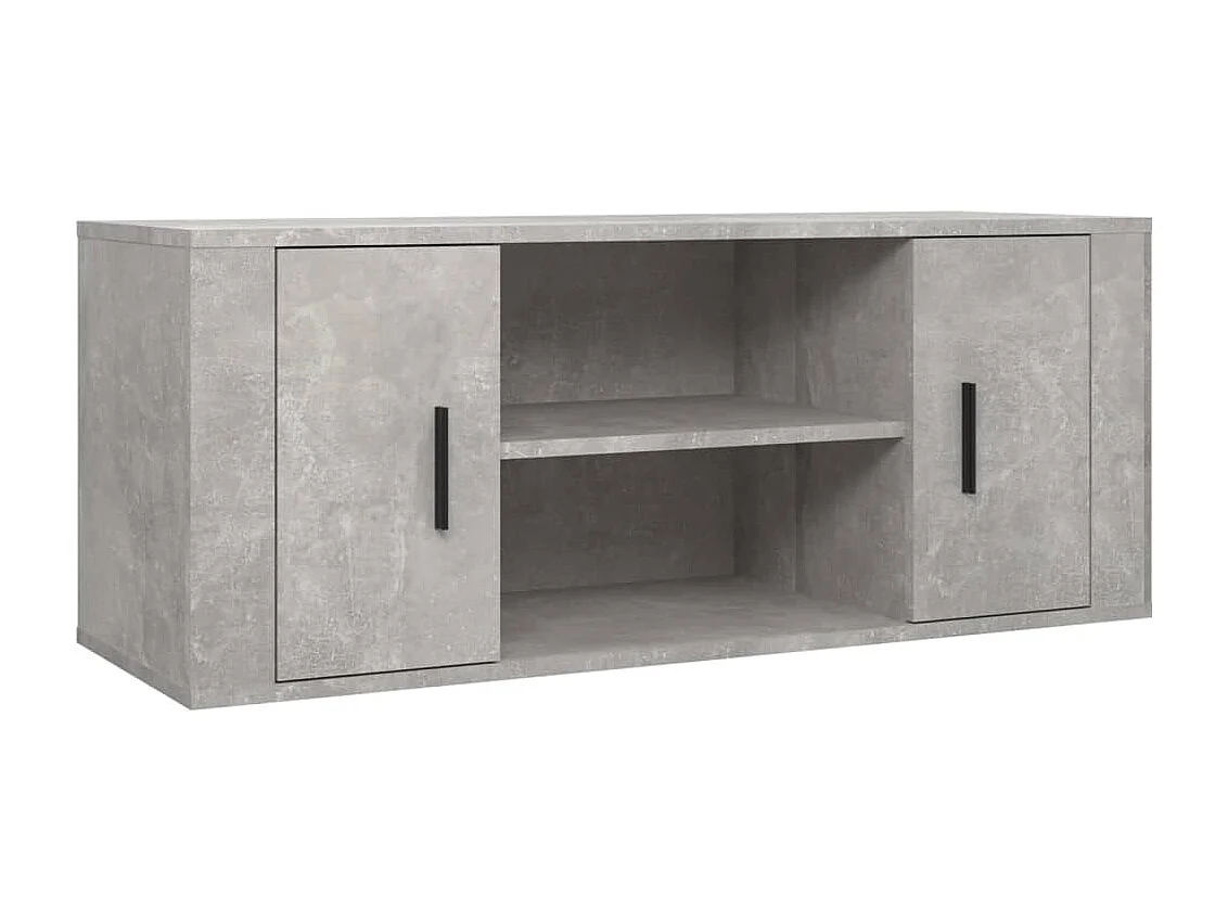 Mueble para TV contrachapada gris hormigón 100x35x40 cm