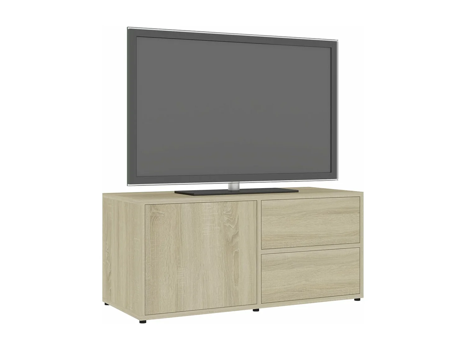 Mueble para TV madera contrachapada color roble 80x34x36 cm