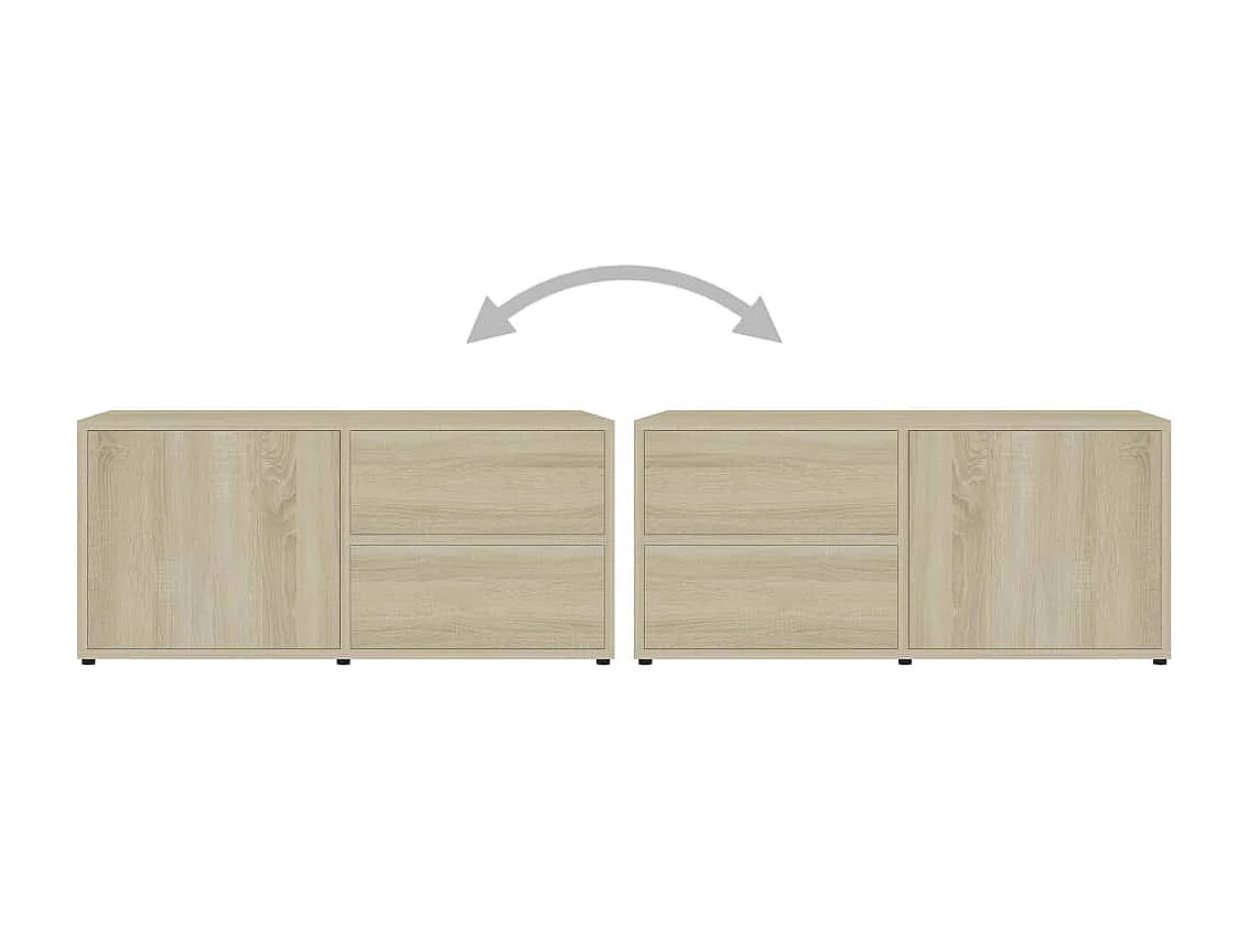 Mueble para TV madera contrachapada color roble 80x34x36 cm