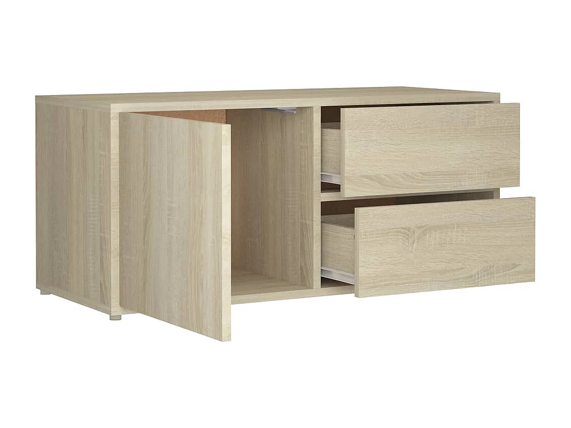 Meuble TV Chêne sonoma 80x34x36 cm Bois d'ingénierie