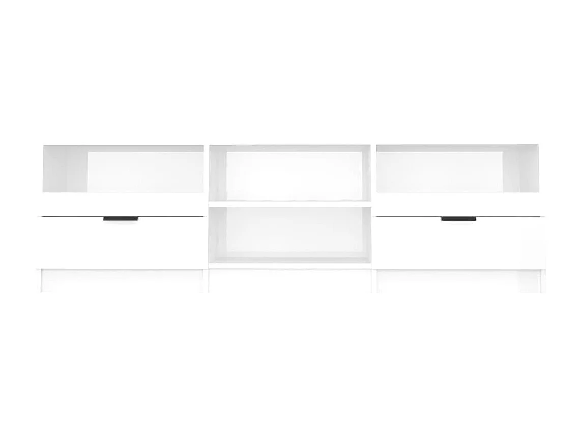 Mobile per TV Bianco Lucido 150x33,5x45cm Legno Ingegnerizzato