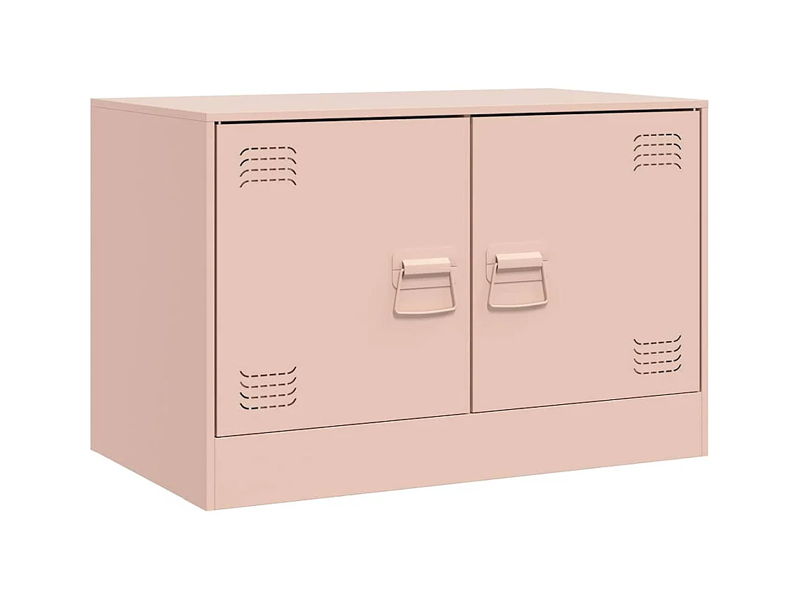 TV-Schränke 2 Stk. Rosa 67x39x44 cm Stahl