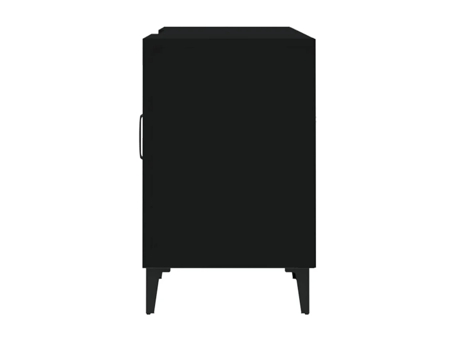 Meuble TV noir 150x30x50 cm bois d'ingénierie