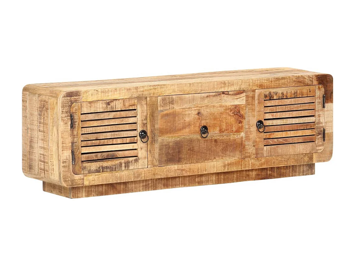 Mobile Porta TV 120x30x40 cm in Legno di Mango Grezzo