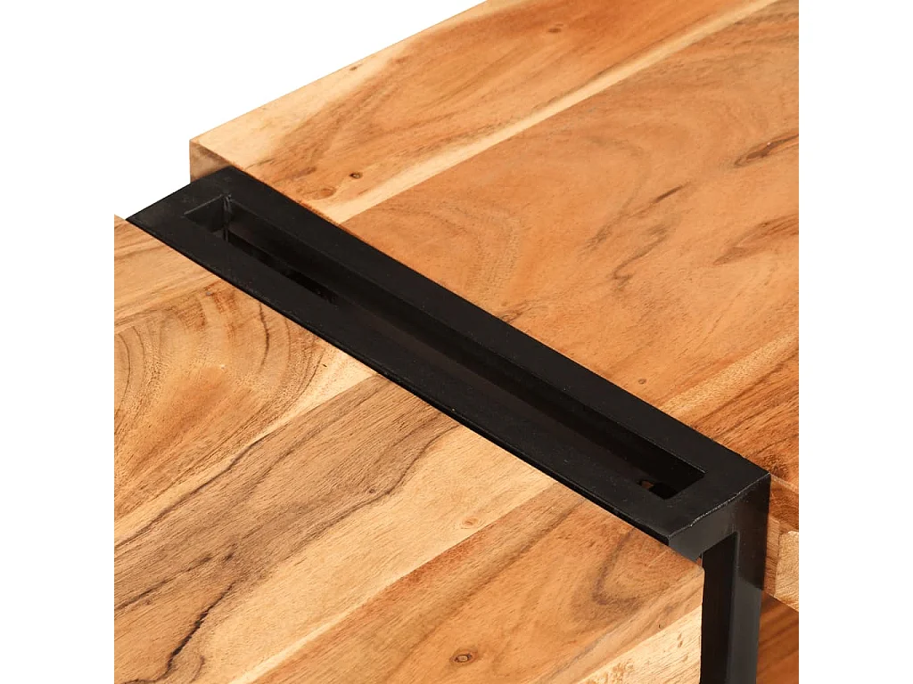 Meuble TV 140x30x40 cm bois d'acacia massif