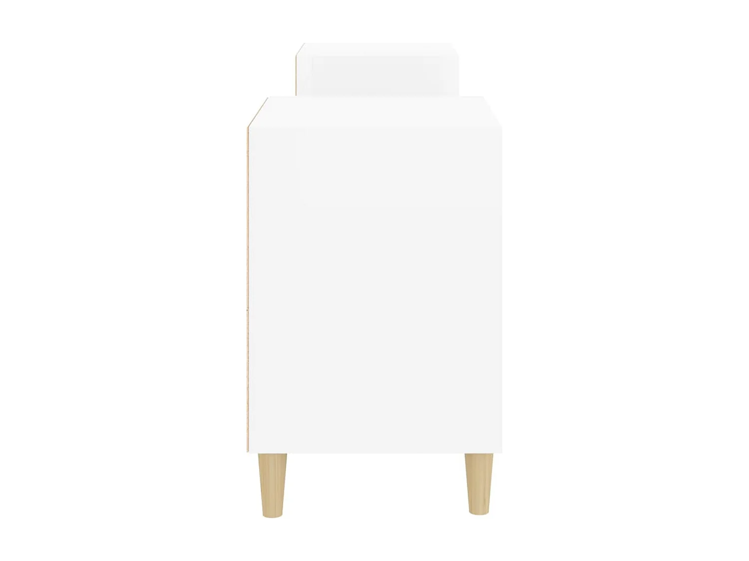 Meuble TV Blanc brillant 160x35x55 cm Bois d'ingénierie