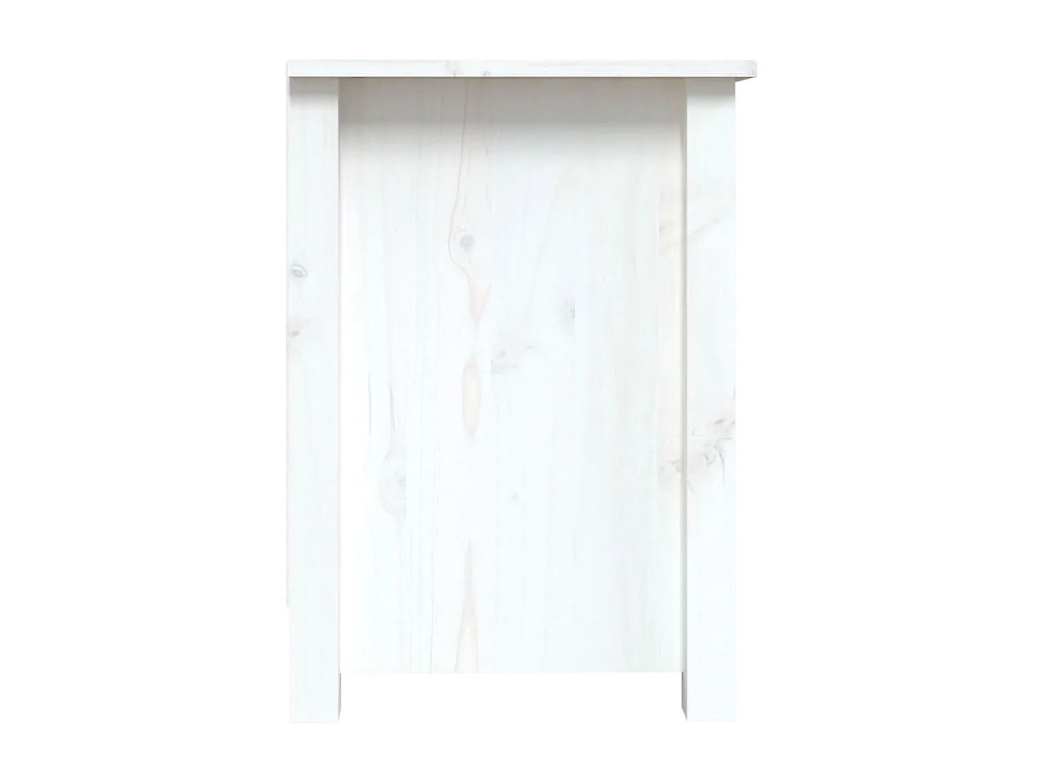 Meuble TV Blanc 103x36,5x52 cm Bois de pin massif