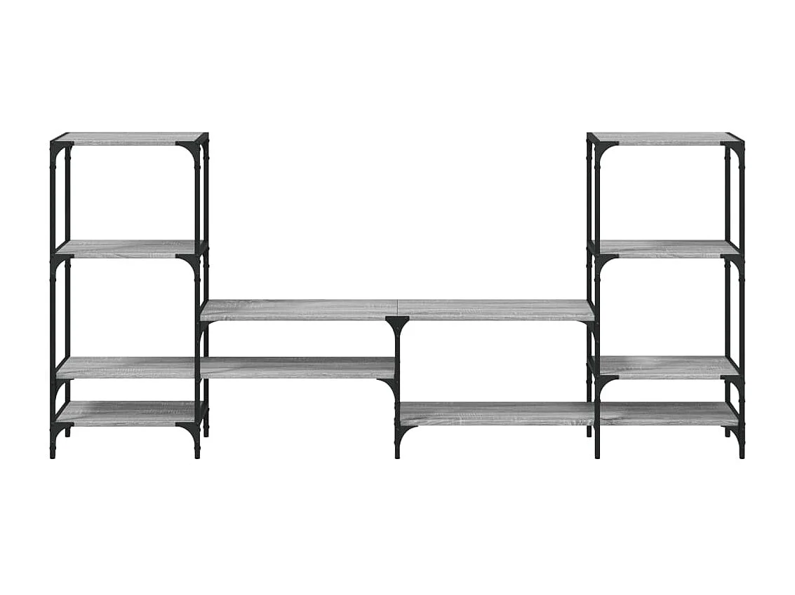 Mobile Porta TV Grigio Sonoma 206,5x28,5x95cm Legno Multistrato