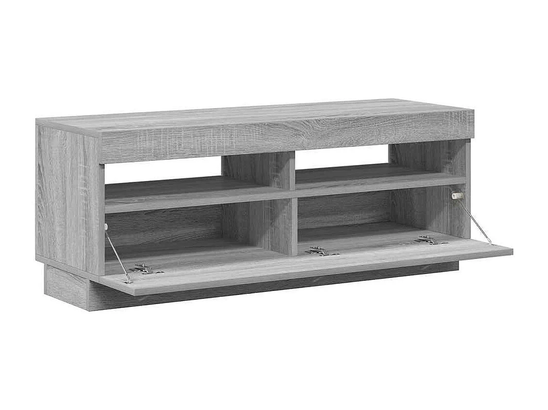 Meuble TV avec lumières LED sonoma gris 100x35x40 cm