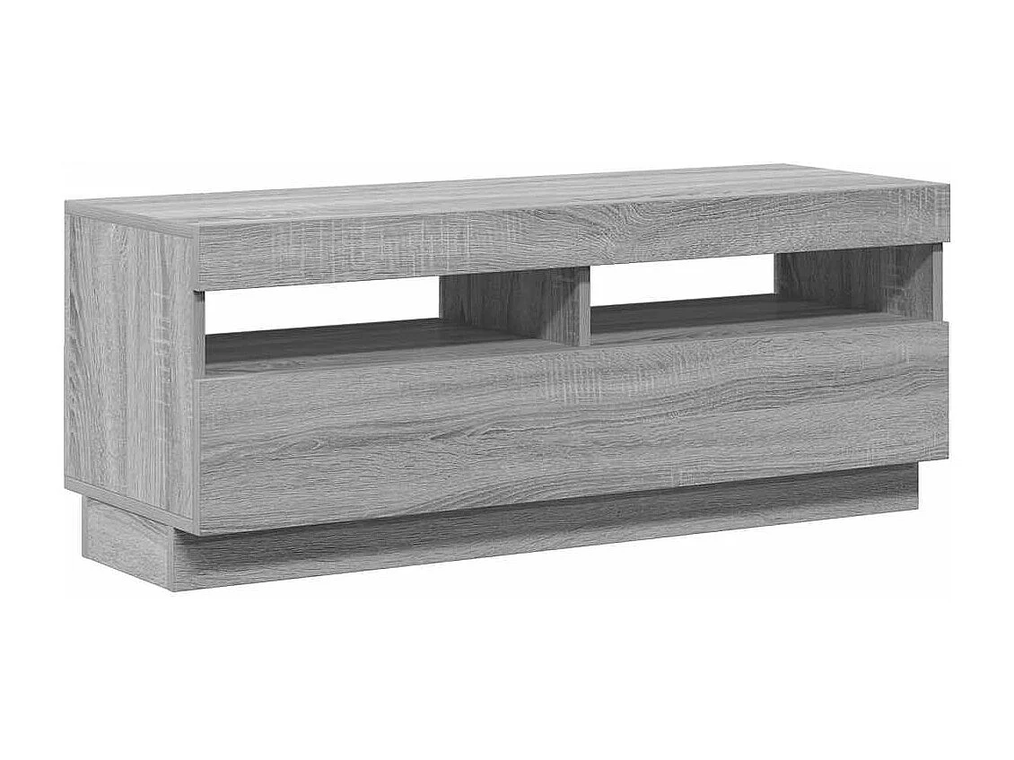 Meuble TV avec lumières LED sonoma gris 100x35x40 cm