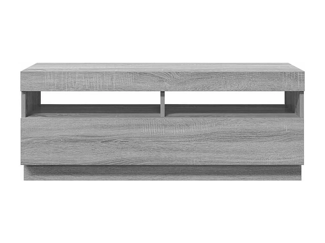 Meuble TV avec lumières LED sonoma gris 100x35x40 cm