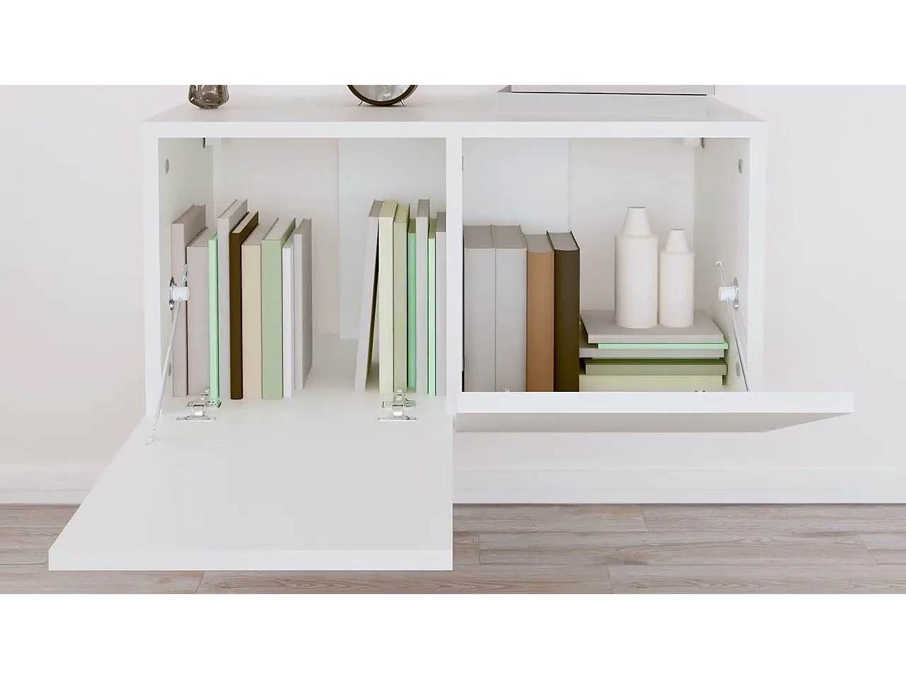 Meuble TV suspendu Blanc 60x30x30 cm