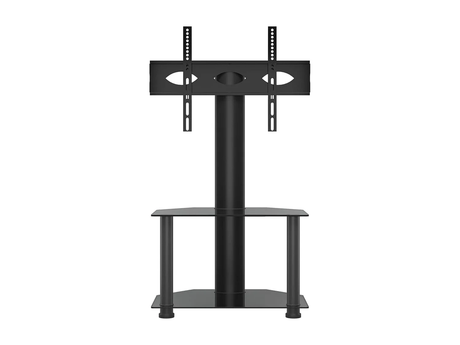 Suporte de canto para TV 32-70 polegadas c/ 2 prateleiras preto