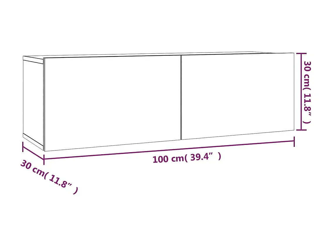 Set Mobili Porta TV 2 pz Rovere Marrone in Legno Multistrato