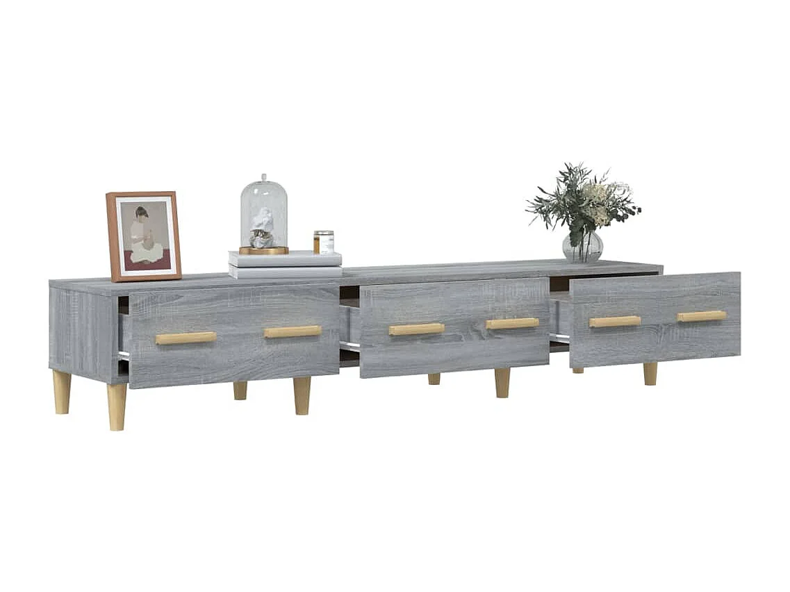 Meuble TV Sonoma gris 150x34,5x30 cm Bois d'ingénierie