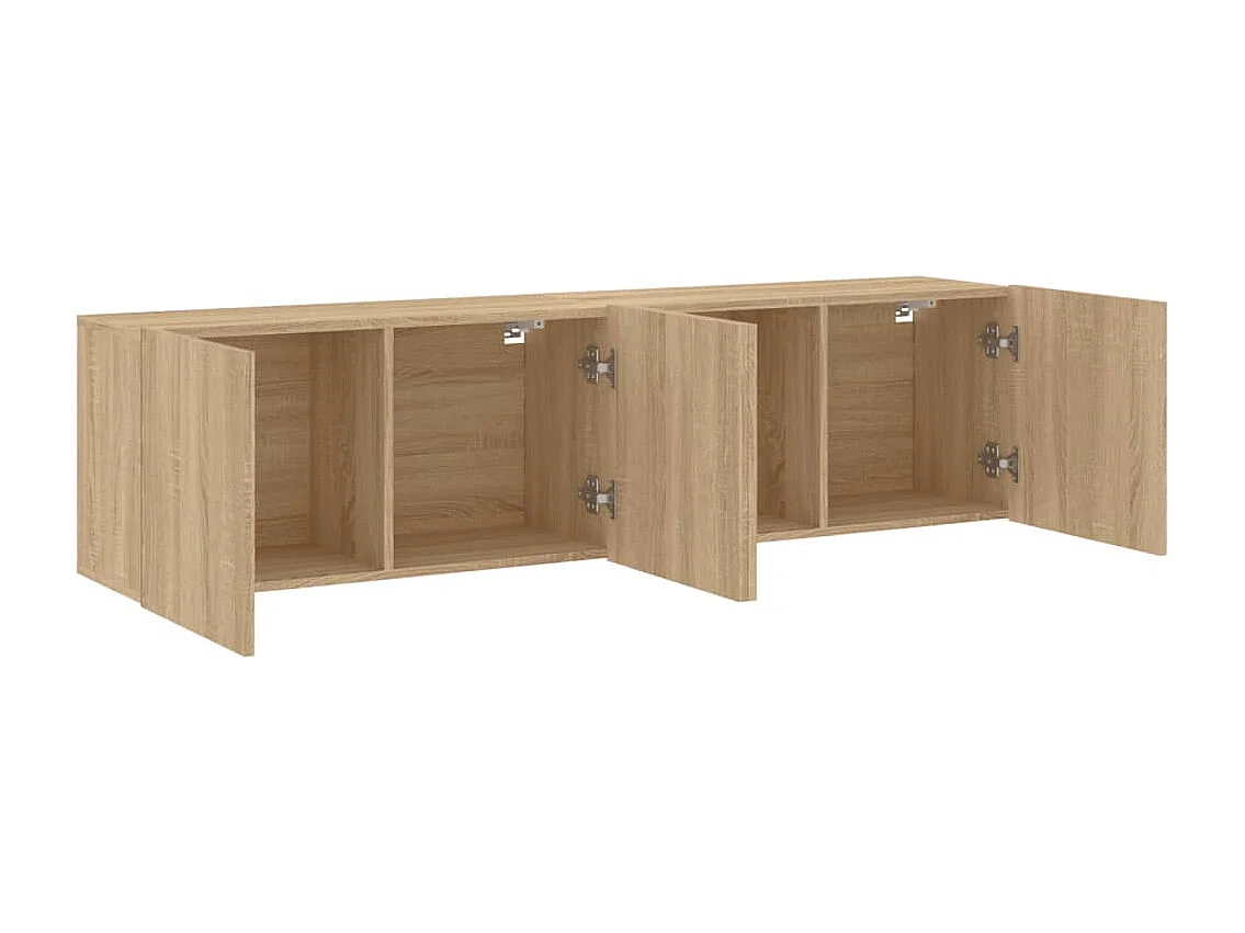 Meubles TV muraux 2 pcs chêne sonoma 80x30x41 cm