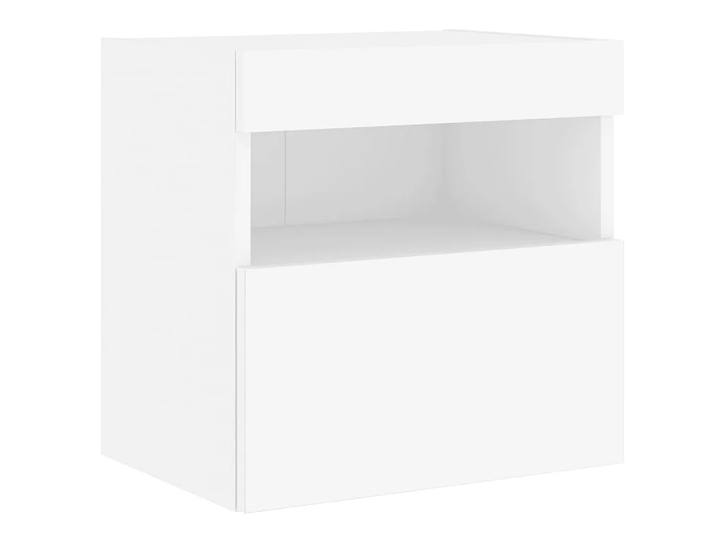 Ensemble de meubles TV muraux 7 pcs avec lumières LED blanc