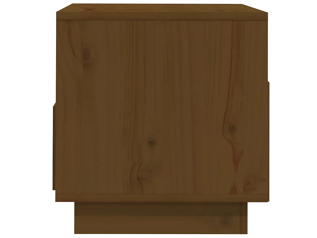 Meuble TV Marron miel 60x35x37 cm Bois de pin massif