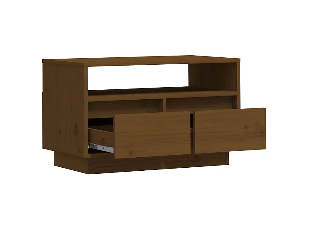 TV-Schrank Honigbraun 60x35x37 cm Massivholz Kiefer