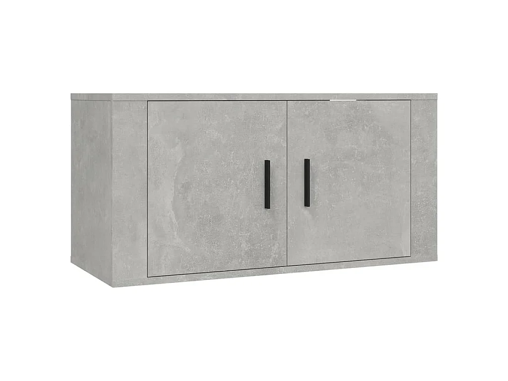 Ensemble de meubles TV 2 pcs gris béton bois d'ingénierie