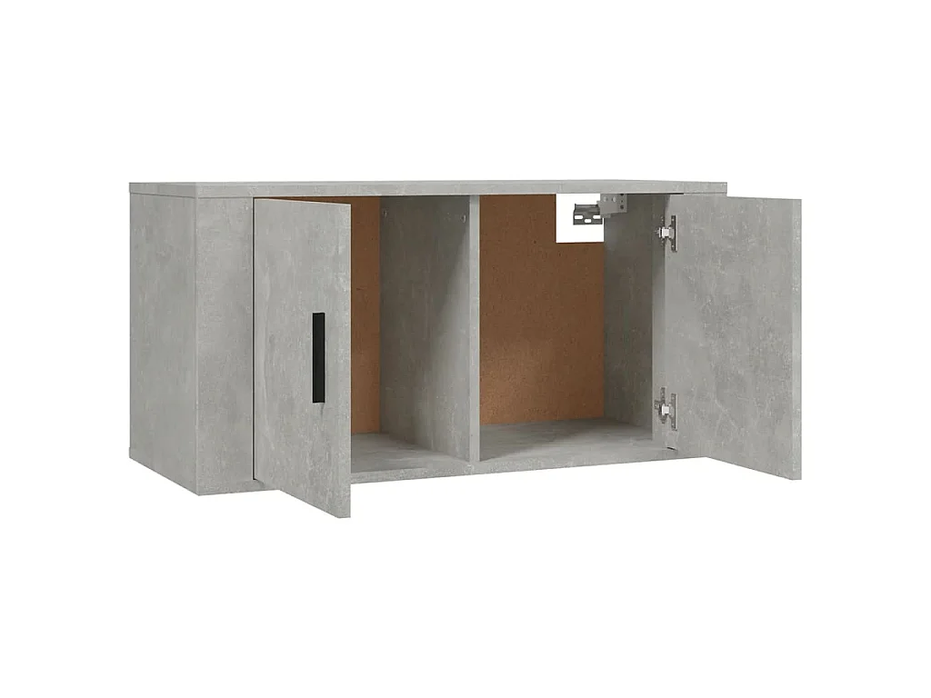 Ensemble de meubles TV 2 pcs gris béton bois d'ingénierie