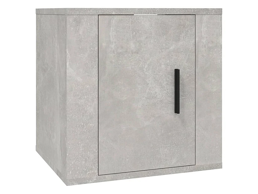Ensemble de meubles TV 2 pcs gris béton bois d'ingénierie