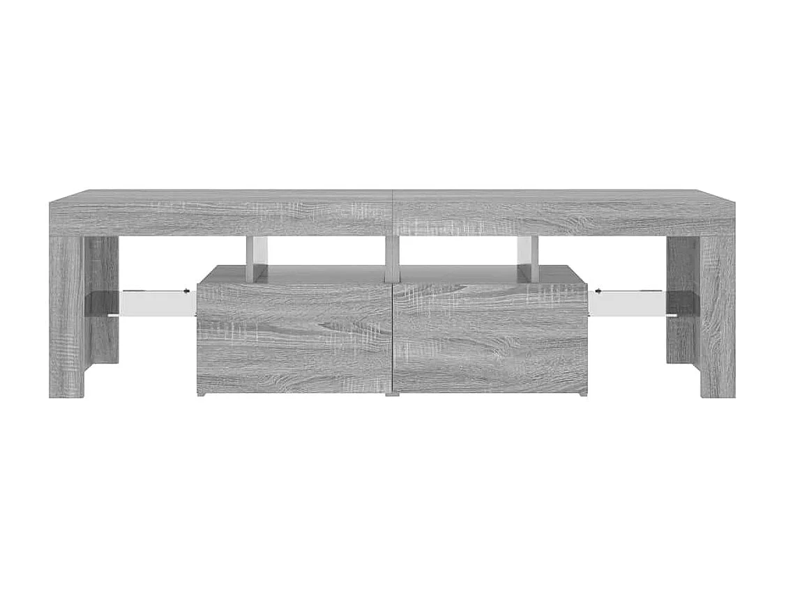 Szafka RTV LED Sonoma szara z dużą przestrzenią do przechowywania