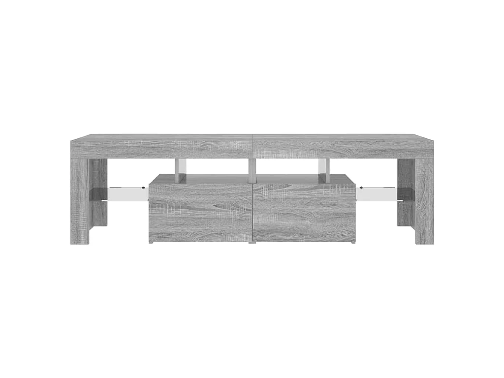 Mobile Porta TV con Luci LED grigio sonoma 140x36,5x40 cm