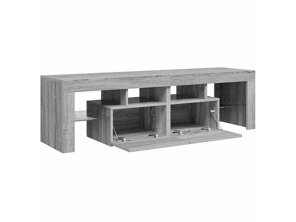 Mobile Porta TV con Luci LED grigio sonoma 140x36,5x40 cm