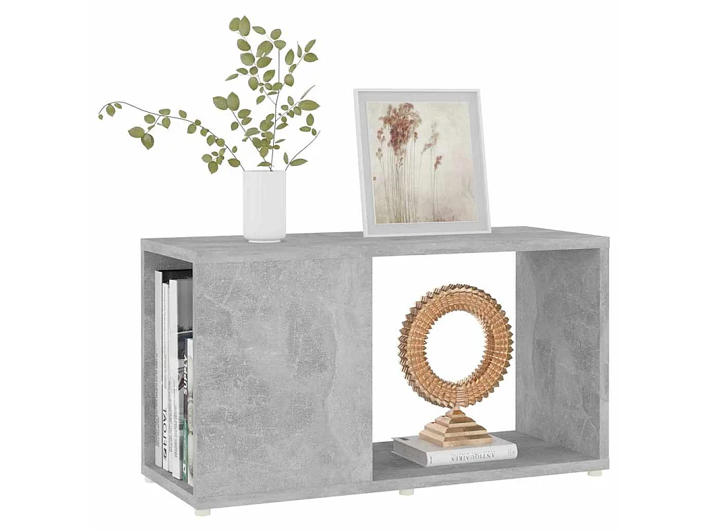 TV-Schrank Betongrau 60x24x32 cm Holzwerkstoff
