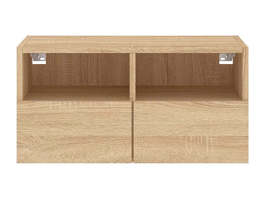 Meuble TV mural chêne sonoma 60x30x30 cm bois d'ingénierie