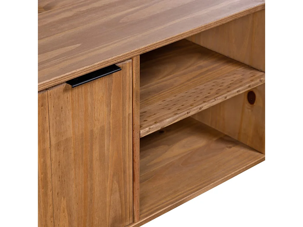 TV-Schrank New York Natur Massivholz Kiefer