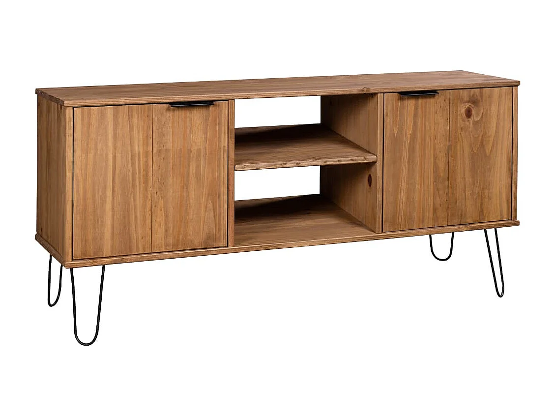 Meuble TV New York naturel bois de pin massif