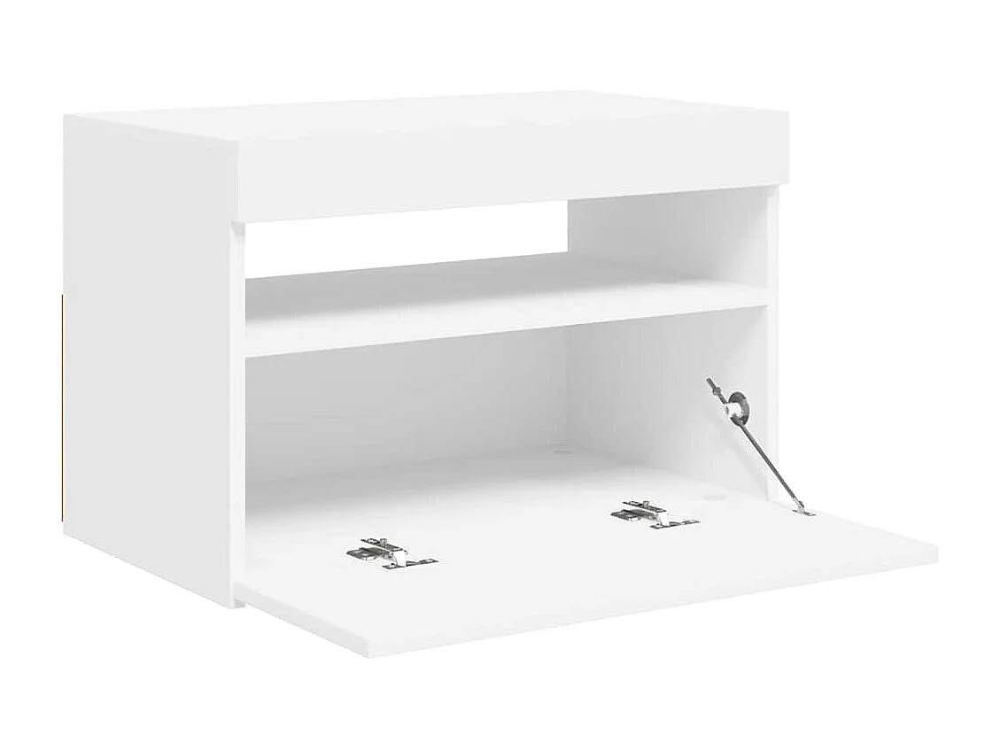 Tv-meubel met LED-verlichting 60x35x40 cm wit