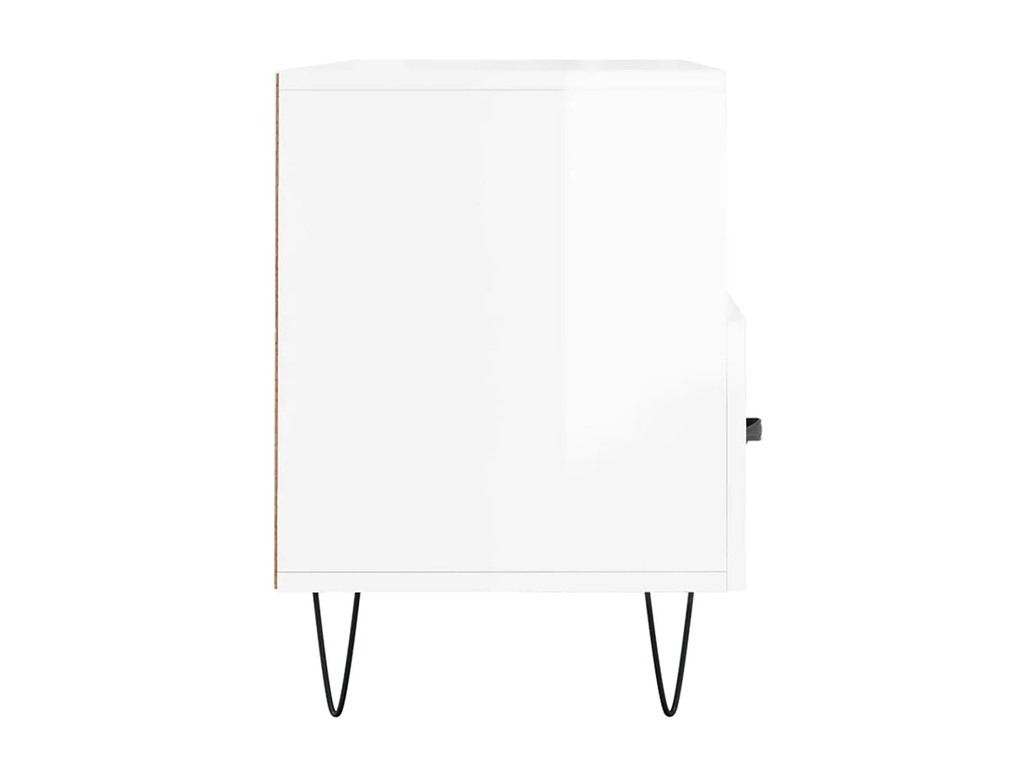 Meuble TV Blanc brillant 102x36x50 cm Bois d'ingénierie