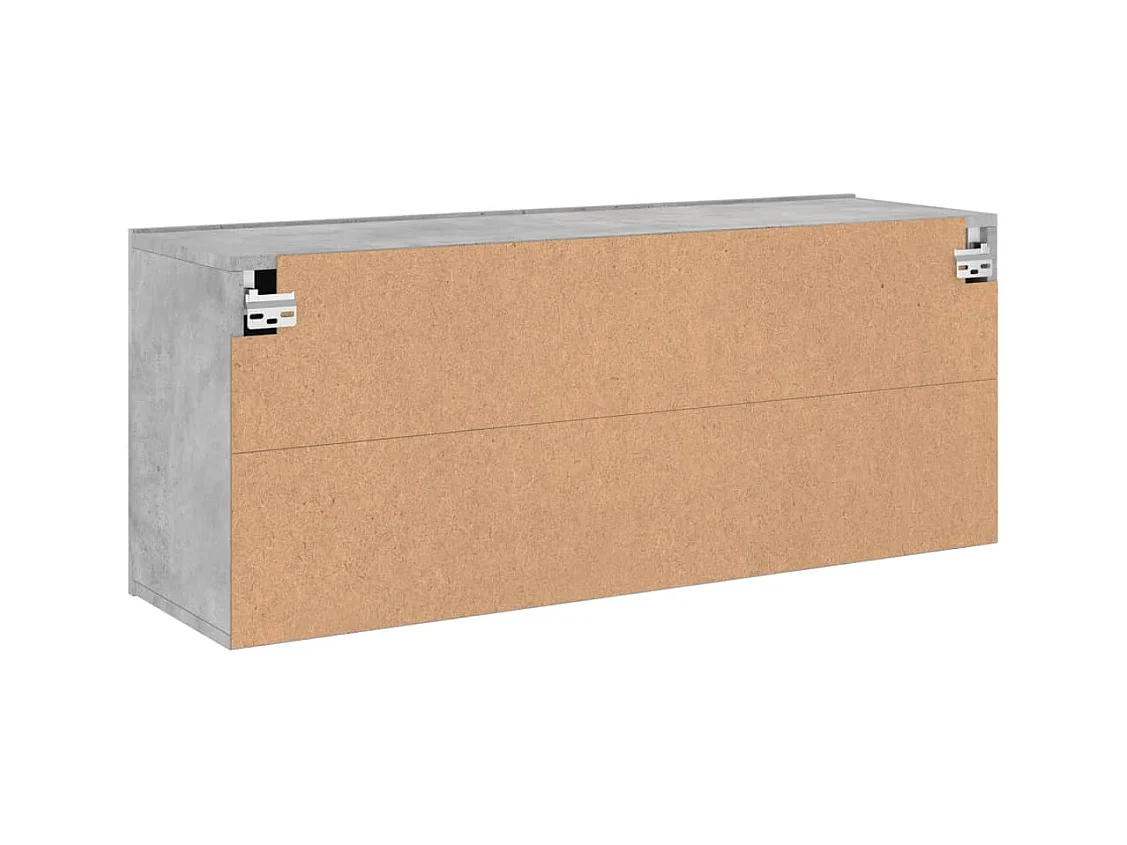 Tv-meubel wandgemonteerd 100x30x41 cm betongrijs
