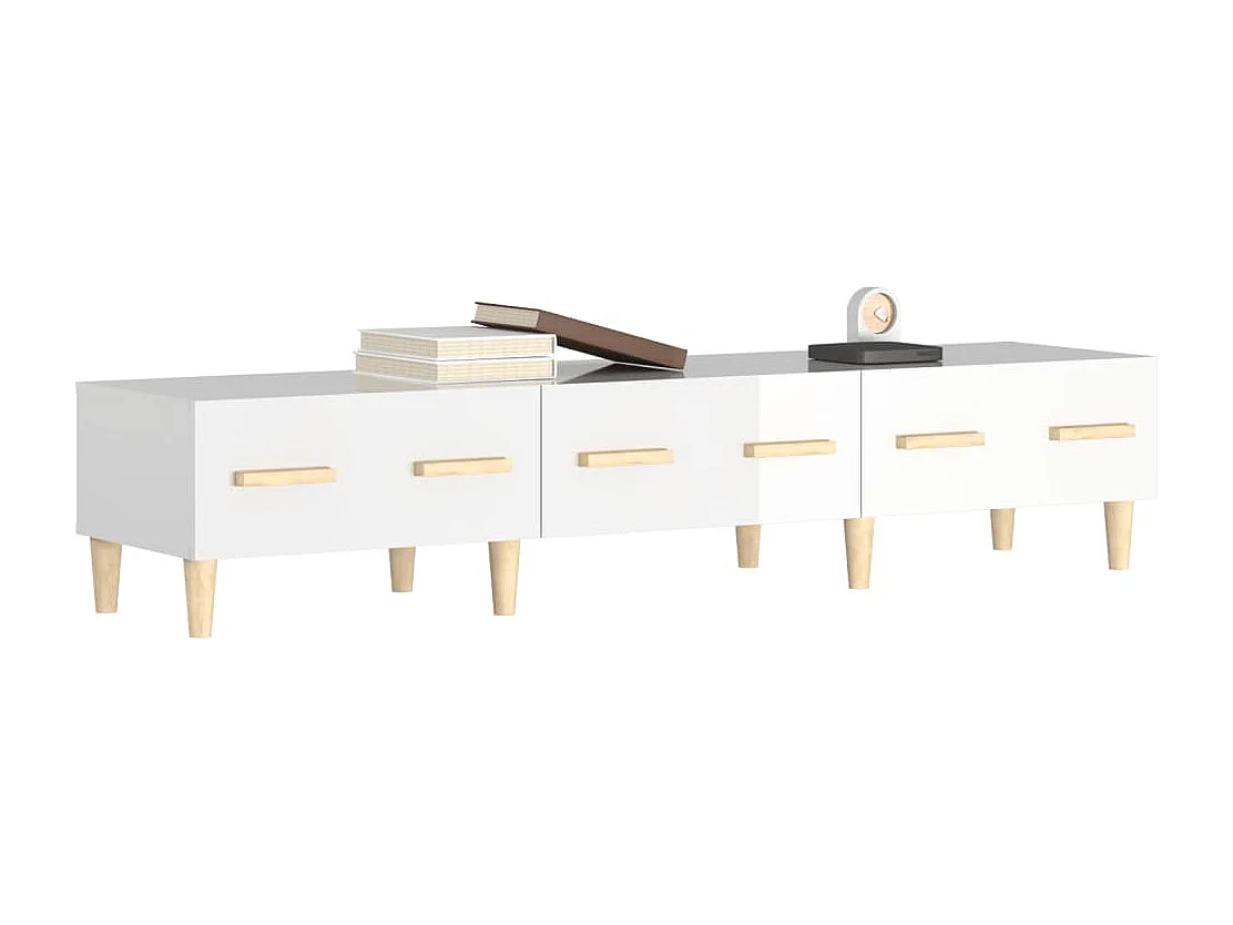 Móvel para TV 150x34,5x30cm madeira processada branco brilhante