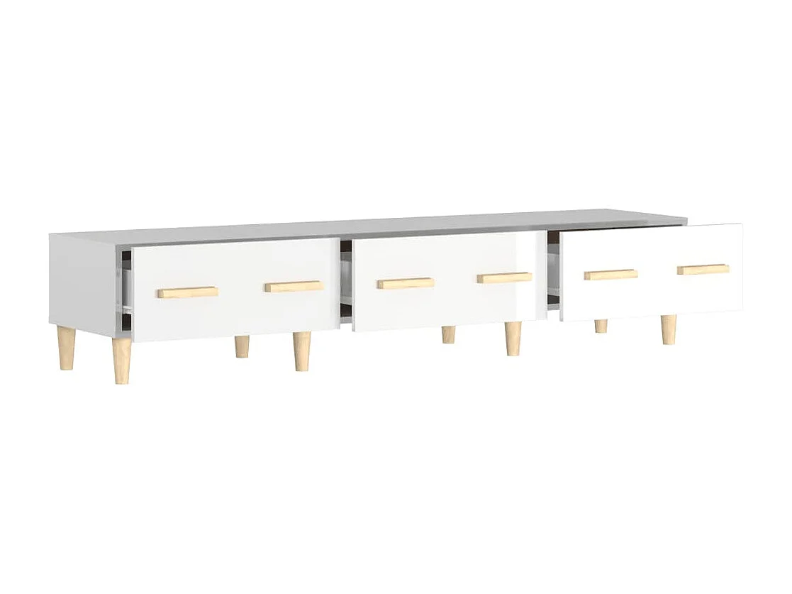 Móvel para TV 150x34,5x30cm madeira processada branco brilhante