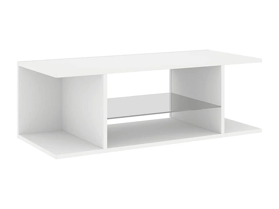 Meuble TV avec lumières LED Blanc 90x39x30 cm