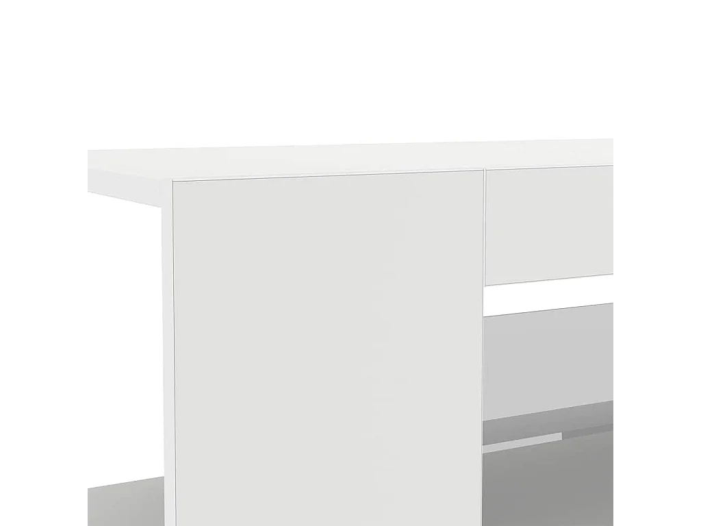 Meuble TV avec lumières LED Blanc 90x39x30 cm