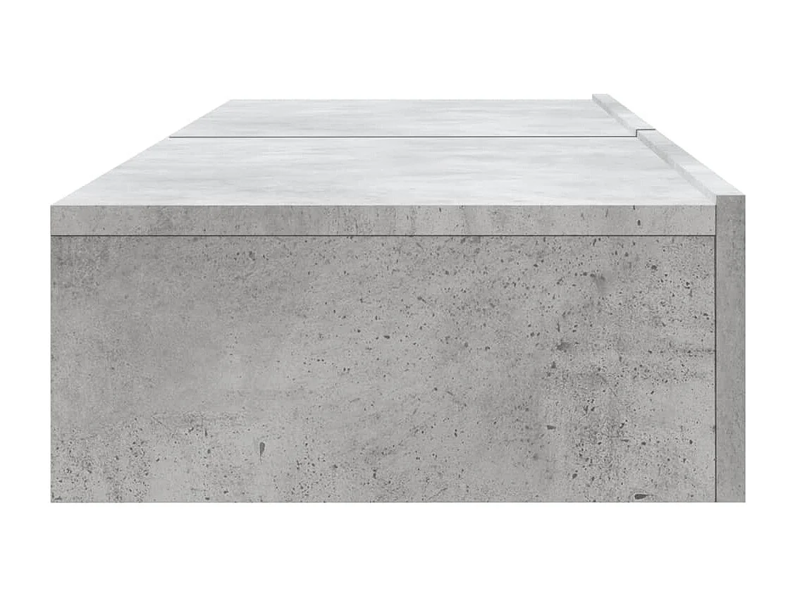 Mueble de TV con luces LED 2 uds gris hormigón 60x35x15,5 cm