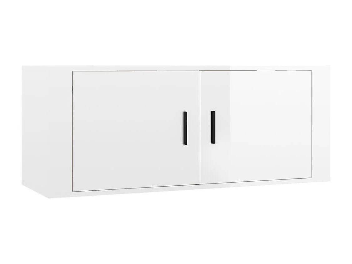Ensemble de meubles TV 3 pcs Blanc brillant Bois d'ingénierie