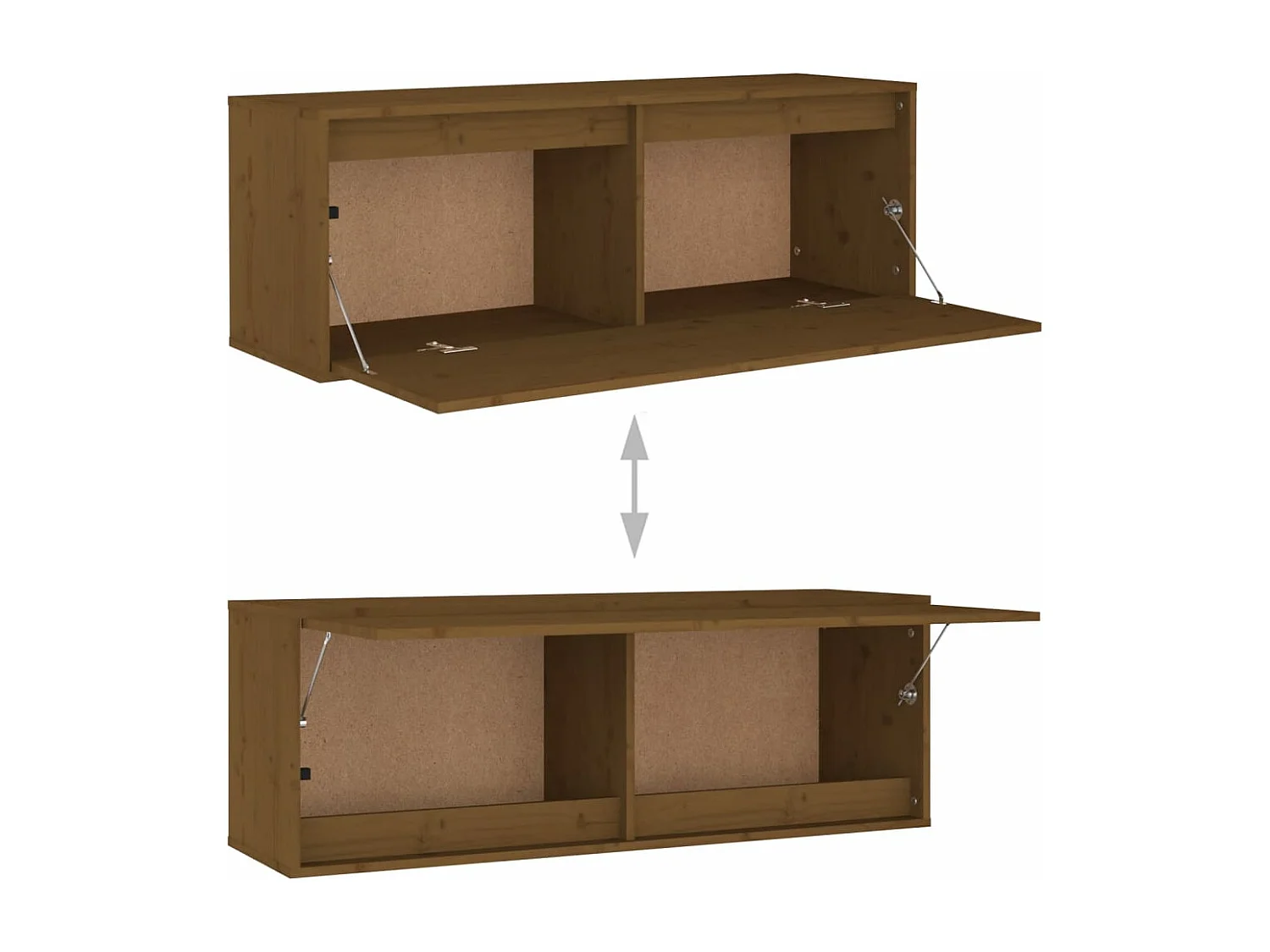 Meubles TV 5 pcs Marron miel Bois massif de pin