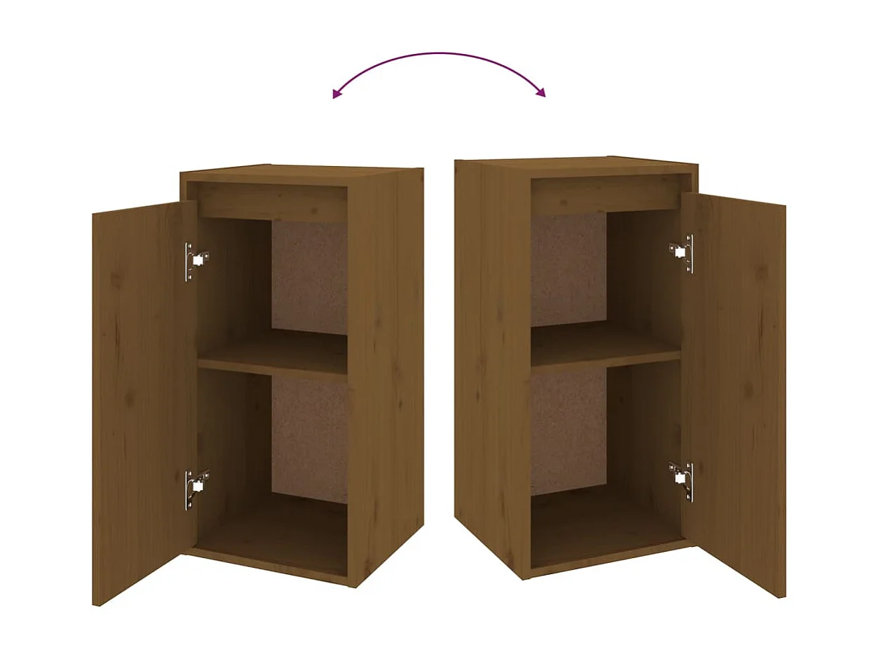 Meubles TV 5 pcs Marron miel Bois massif de pin