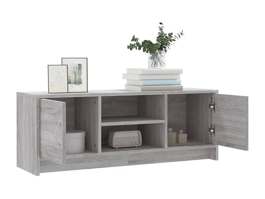 Meuble TV sonoma gris 102x30x37,5 cm bois d'ingénierie