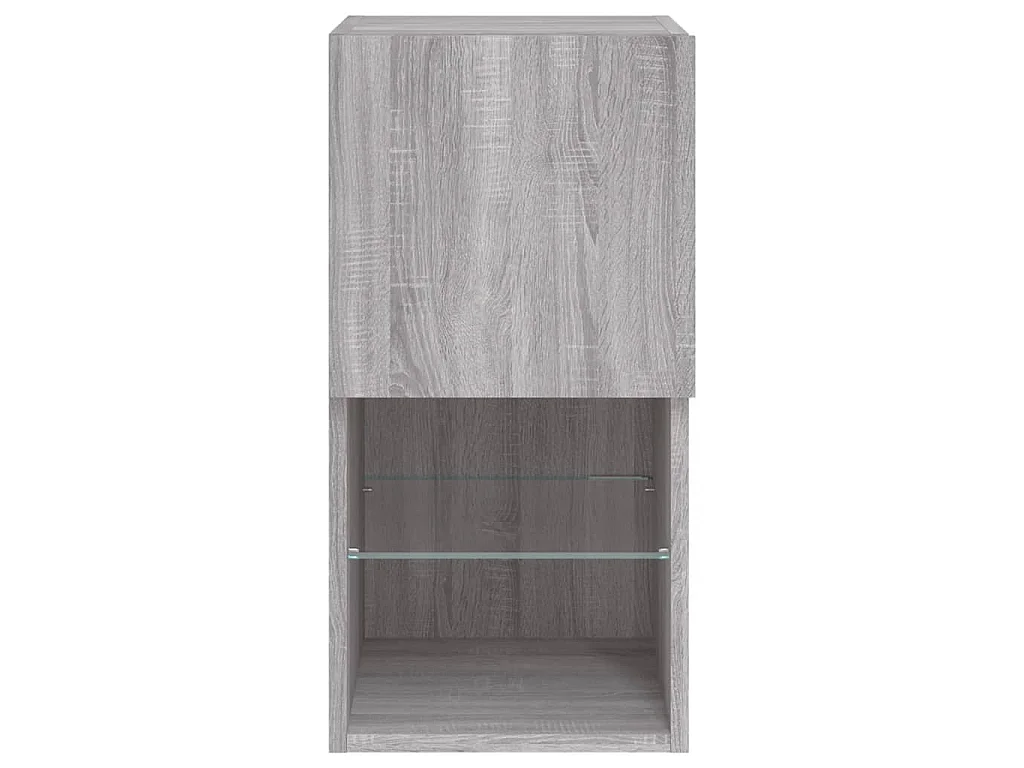 Mobile TV con Luci LED Grigio Sonoma 30,5x30x60 cm